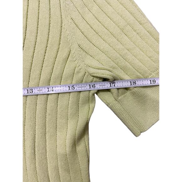 Ann Taylor Bright Green Short Sleeve Sweater NWT - Picture 5 of 12